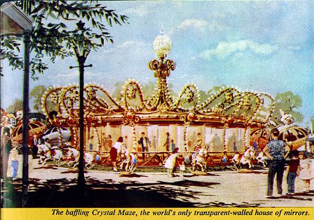 The
        baffling Crystal Maze, the world's only transparent-walled house
        of mirrors